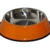Plato Acero Inoxidable - Mediano - Naranja - Antideslizante