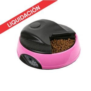 Comedero Automático Programable 4 Comidas + Agua - Rosado
