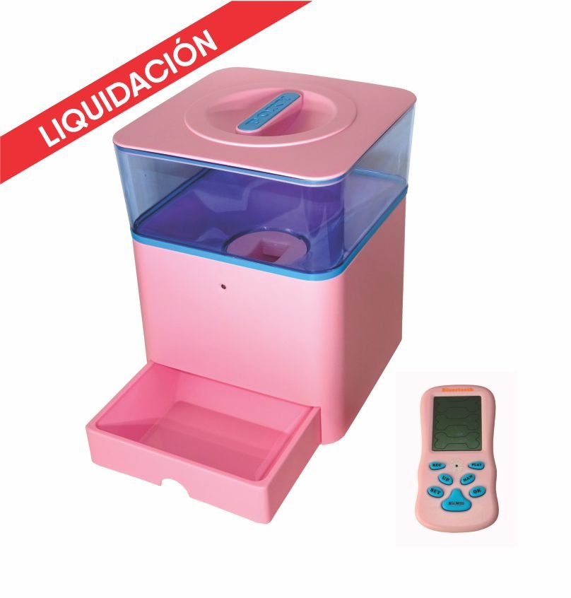 Comedero Automático Electrónico Control Remoto - 2kg - Rosado
