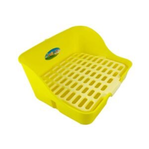 Baño Bandeja Mediano para Conejos - Amarillo